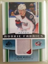 2013/14 Upper Deck Sp game used Ryan Murray rookie fabrics patch RF-MU