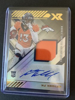 2020 Panini XR KJ Hamler - Rookie Swatch Auto