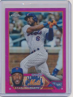    Starling Marte 2023 Topps Chrome Magenta Refractor /399
