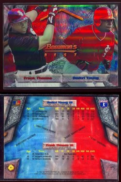 1994  Bowmans Best Mirror Image Refractors Frank Thomas Dimitri Young