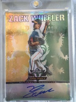 2011 Leaf Leaf Valiant Zack Wheeler Rookie Auto