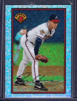2014 Bowman  Tom Glavine 1989 Bowman is Back Silver Diamond Refractor
