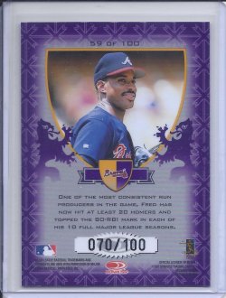 1998 Donruss Crusade Purple Fred McGriff