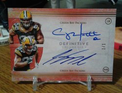 2015 Topps Definitive Dual Autographs Red Clay Matthews Jordy Nelson