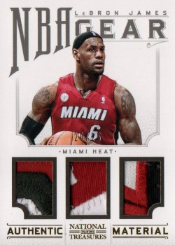 2012-13 Panini National Treasures NBA Gear Trios Prime LeBron James #ed 20/25