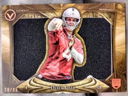 2014 Topps Valor Derek Carr Jumbo Relic Speed Parallel 