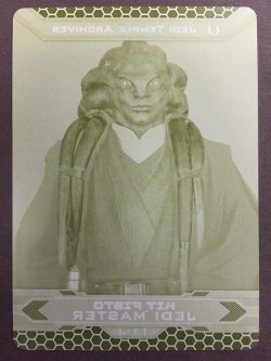   Star Wars Chrome Kit Fiso Yellow Printing Plate 1/1