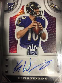 2014 Panini Crown Royale Rookie Signatures Premier Date #SKW Keith Wenning