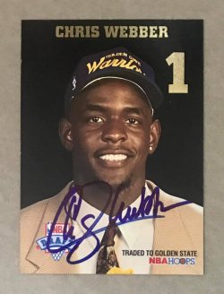 1993-94 Hoops Chris Webber NBA Draft RC AUTO