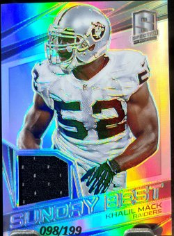 2015 Panini Spectra Khalil Mack Sunday Best Jersey