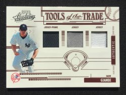 2005 Playoff Absolute Tools of the Trade Swatch Triple Prime Red #128 Jason Giambi jerseys