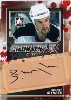 2013-14 In The Game Enforcers II Autographs Brantt Myhres