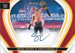 2023 Immaculate Collection WWE Moments Seth Rollins #ed 13/49